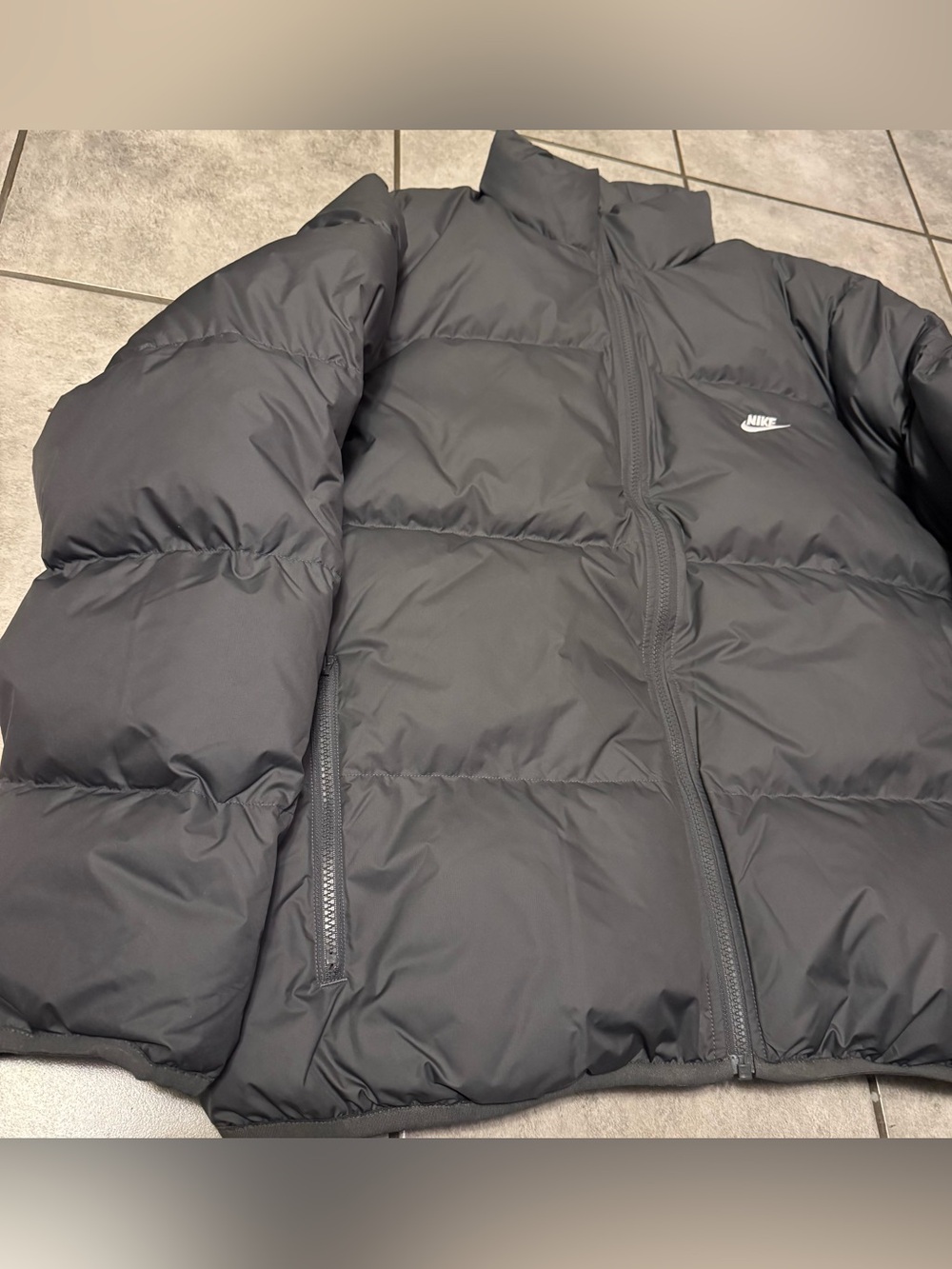 Nike Puffer Jacket Gray 650 Therma Fit Down Full Zip Men’s Size Large NWT - Picture 2 of 11